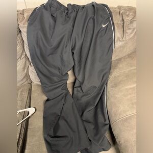 Nike Black Athletic Track Pants with White Swoosh  3XL